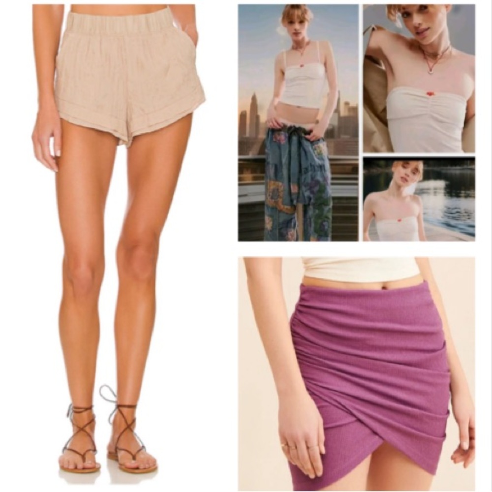 FP movement BUNDLE free people skirt, short and tank bundle. NWT